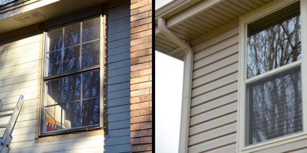 Vinyl Siding & Windows Arlington Before After 1